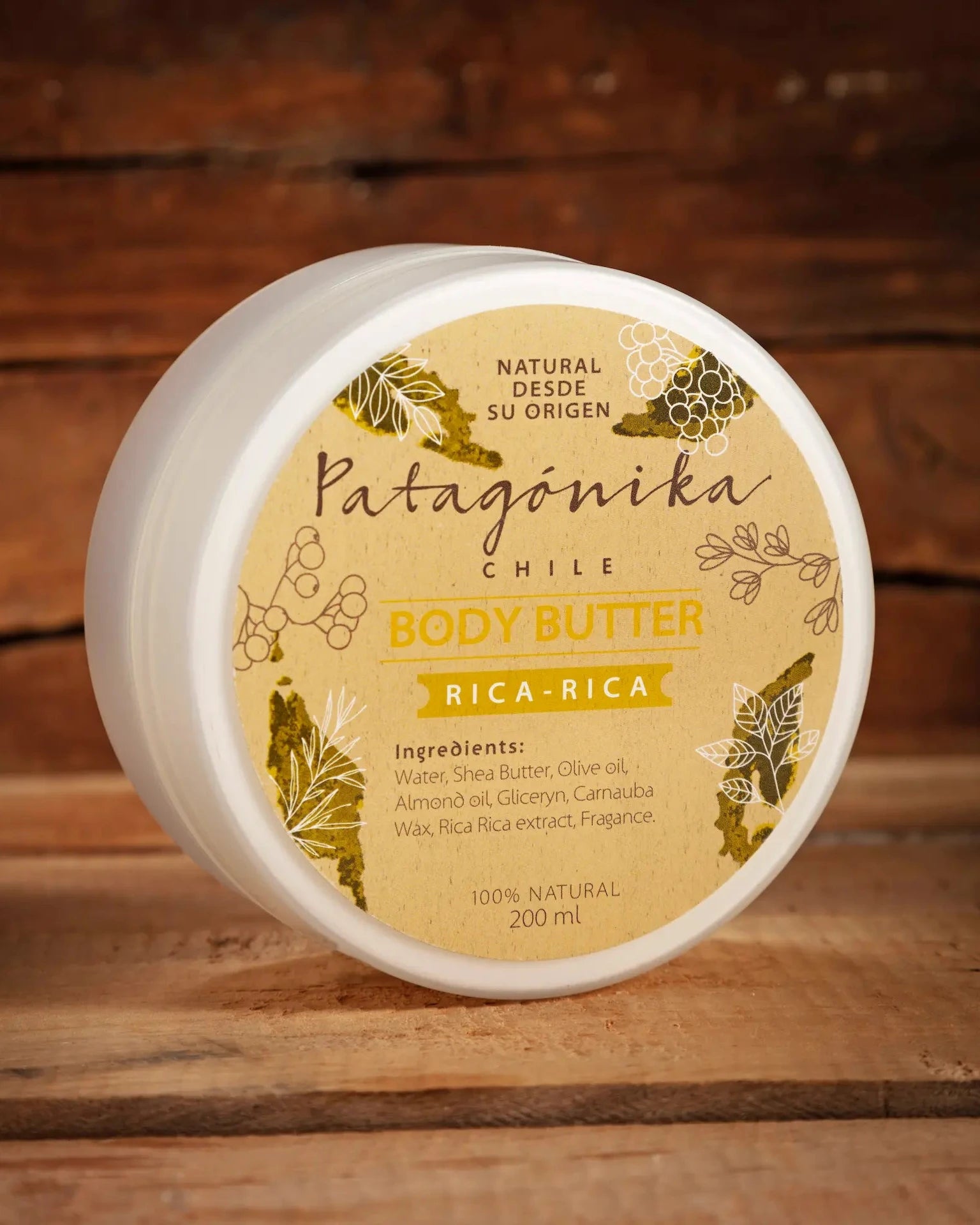 Manteca corporal body butter de Rica Rica. Hidratación intensiva con aromas del norte de Chile por Patagonika.