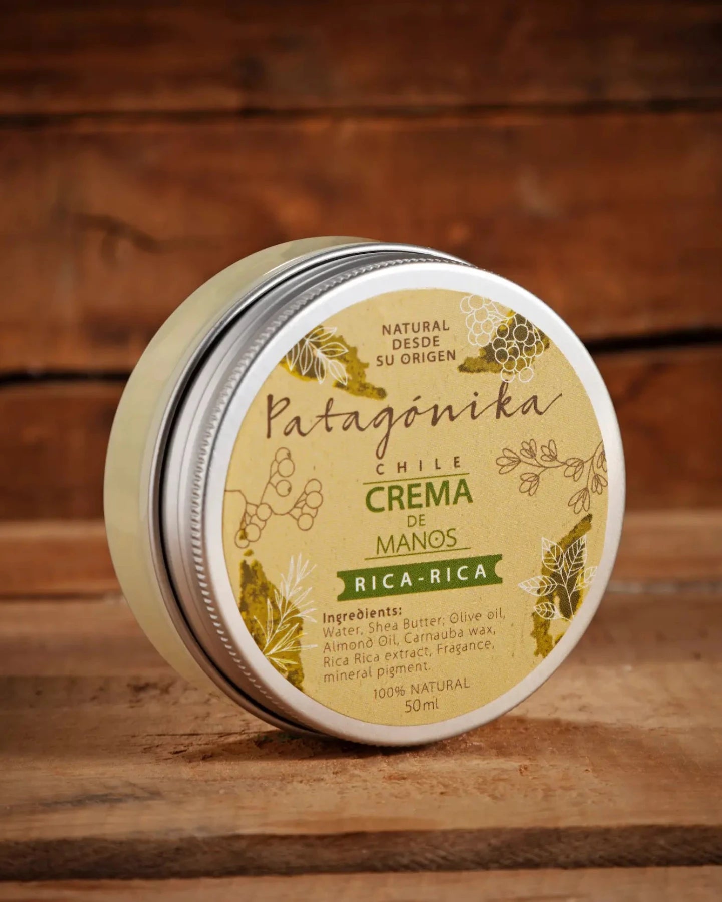 Crema de manos rica rica Patagonika. Hidratación natural sin parabenos, el mejor regalo desde el desierto chileno.