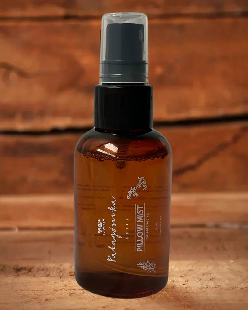 Pillow mist de aromaterapia Patagonika. Spray relajante para la almohada que promueve un buen dormir y dulces sueños.