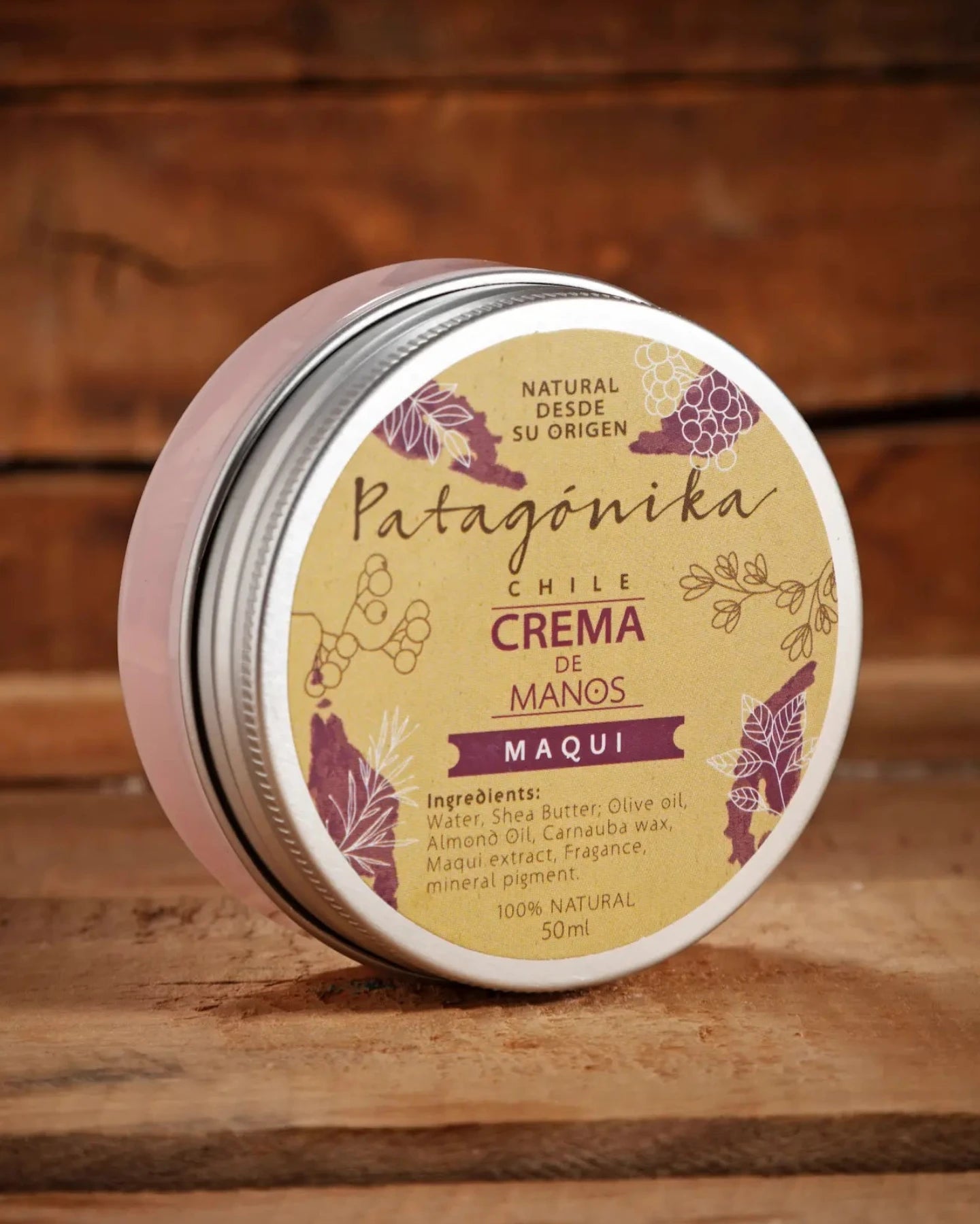 Crema de manos de Maqui. Fórmula natural antioxidante y sin parabenos para manos suaves y protegidas.